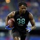 UTSA defensive back Tariq Woolen takes part in a drill at the NFL football scouting combine in Indianapolis,